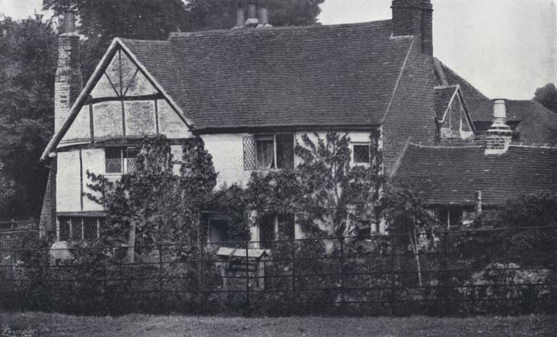 Milton's Cottage i Chalfont St Giles, Buckinghamshire, hvor han bodde under pesten i London (s/hv-bilde) av English Photographer