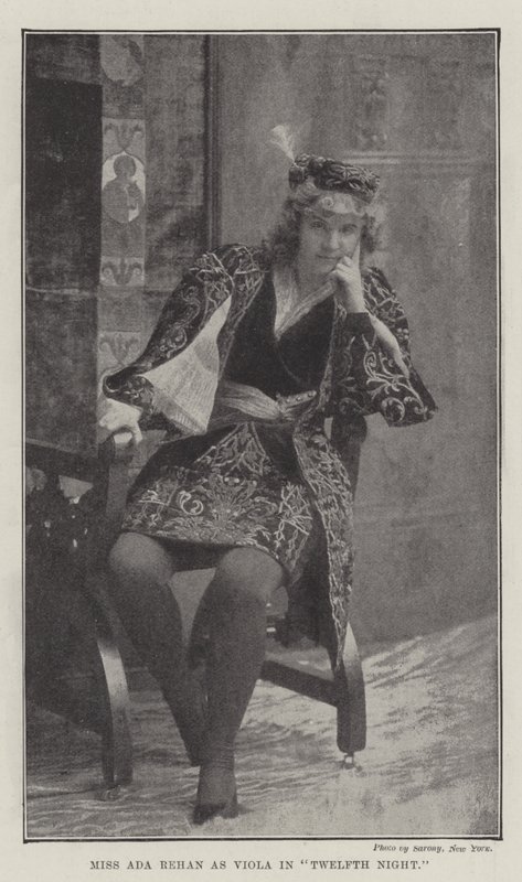 Frøken Ada Rehan som Viola i Twelfth Night av English Photographer