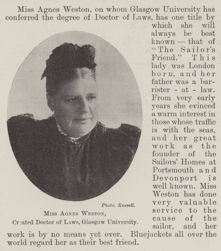 Frøken Agnes Weston, opprettet Doctor of Laws, Glasgow University av English Photographer