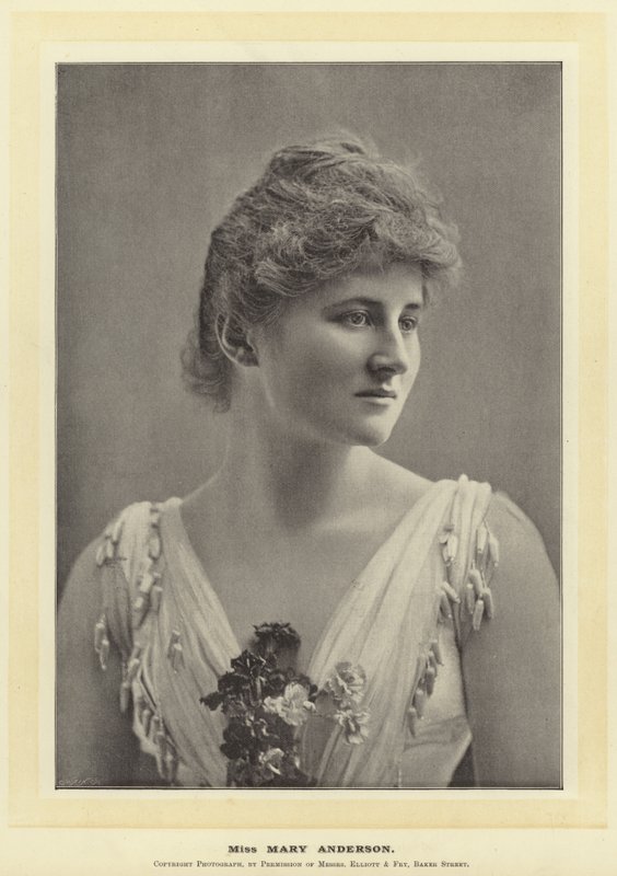 Frøken Mary Anderson av English Photographer