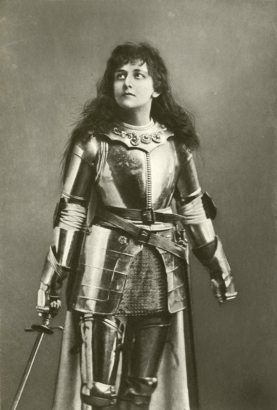 Frøken Mary Kingsley som Joan of Arc (gravyr) av English Photographer