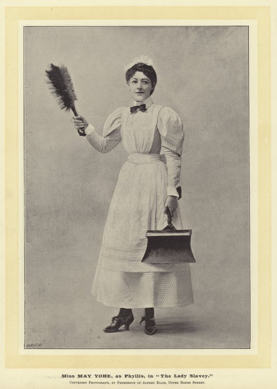 Miss May Yohe, som Phyllis, i The Lady Slavey av English Photographer
