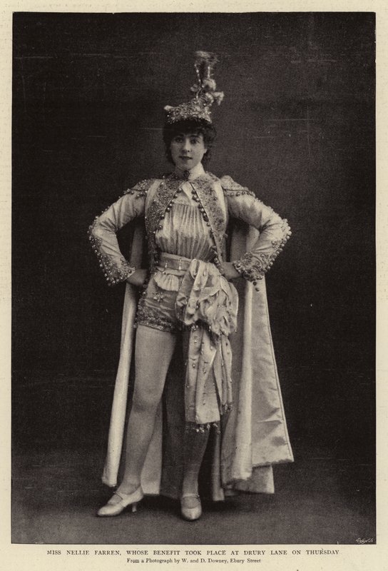 Frøken Nellie Farren, hvis fordel fant sted på Drury Lane torsdag av English Photographer
