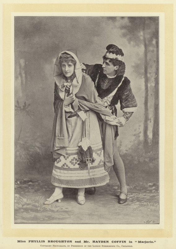 Frøken Phyllis Broughton og Mr Hayden Coffin i Marjorie av English Photographer