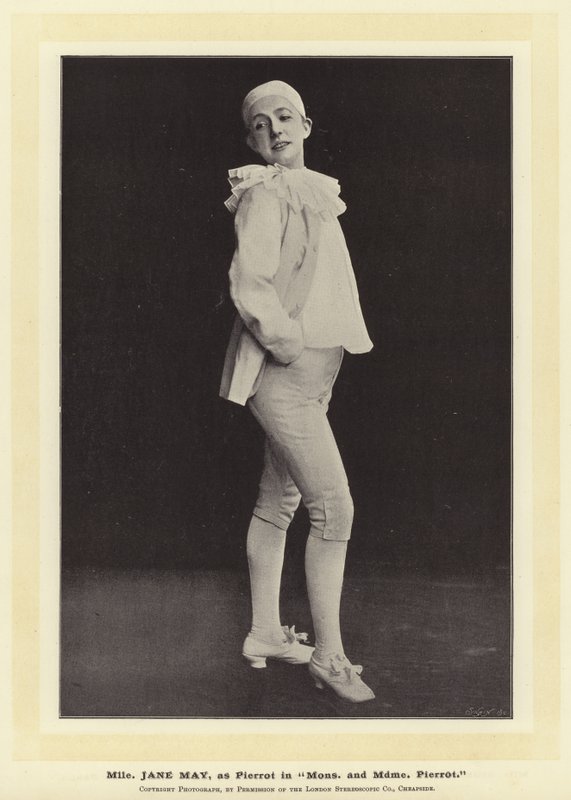Mlle Jane May, som Pierrot i Mons og Mdme Pierrot av English Photographer