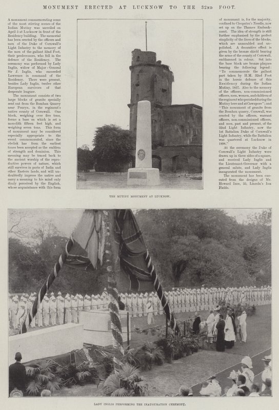 Monument reist ved Lucknow til 32. fot av English Photographer