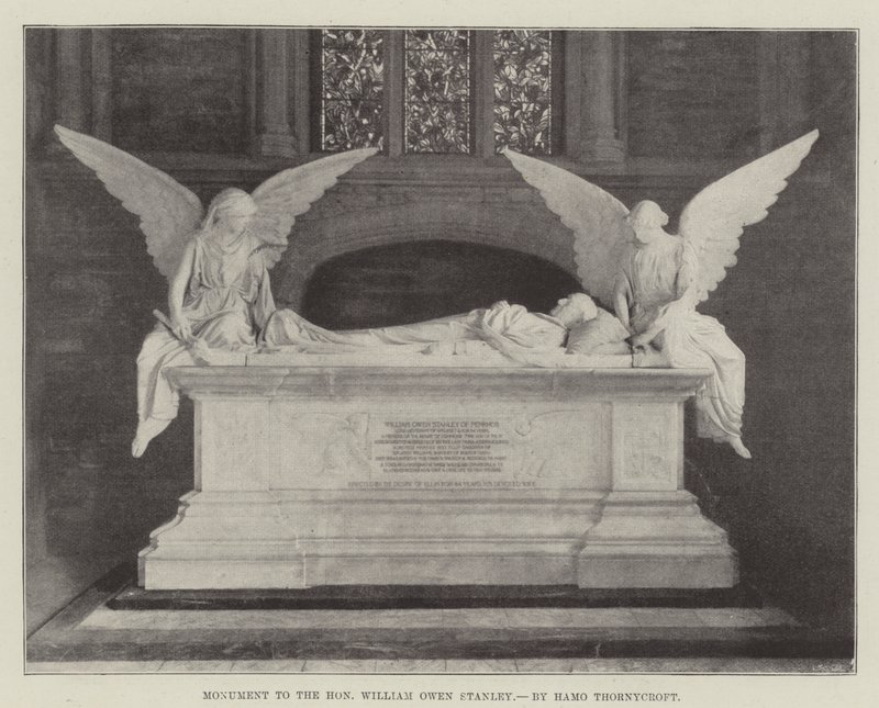 Monument til den ærede William Owen Stanley, av Hamo Thornycroft av English Photographer