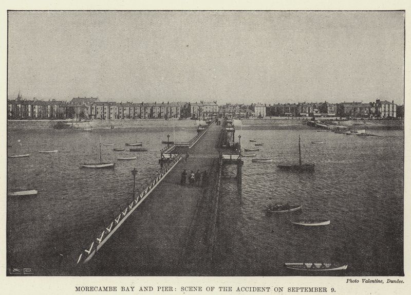 Morecambe Bay and Pier, Scene of the Accident 9. september av English Photographer