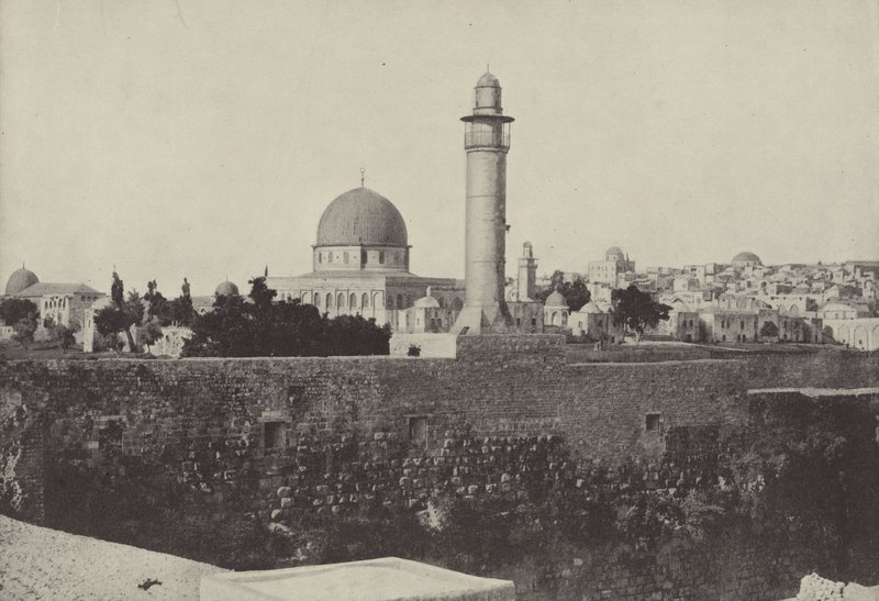 Moskeen i Omar og det jødiske kvarteret, hvor Kristus drev pengevekslerne fra templet av English Photographer