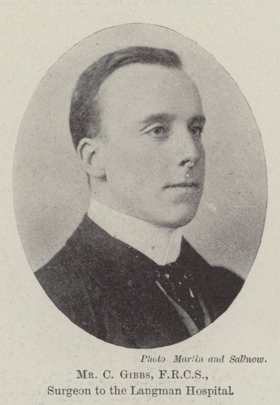 Mr C Gibbs, FRCS, kirurg ved Langman Hospital av English Photographer