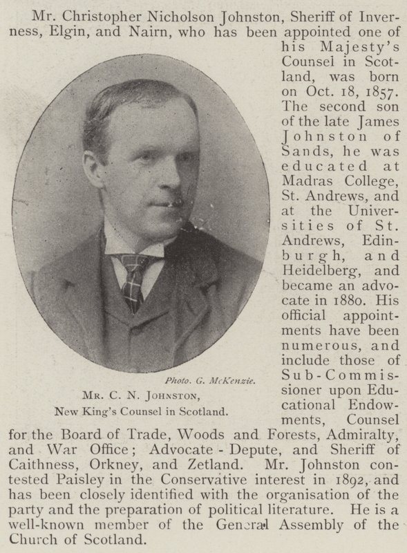 Mr C N Johnston, New Kings Counsel i Skottland av English Photographer