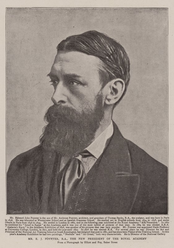 Mr E J Poynter, RA, den nye presidenten for Royal Academy av English Photographer