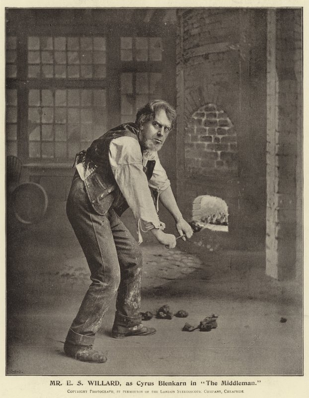 Mr E S Willard, som Cyrus Blenkarn i The Middleman av English Photographer