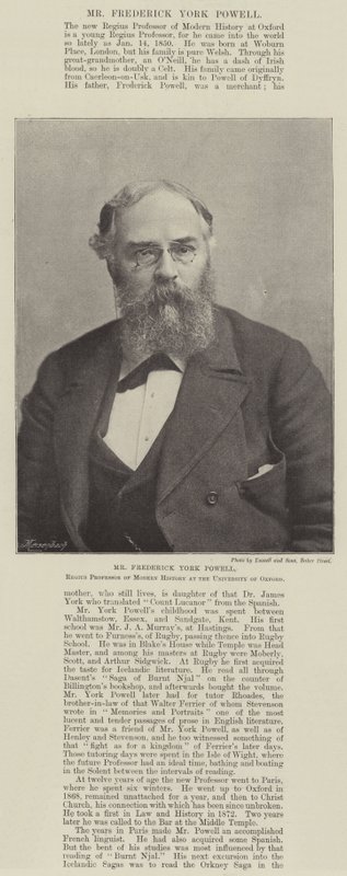 Mr Frederick York Powell, Regius professor i moderne historie ved University of Oxford av English Photographer