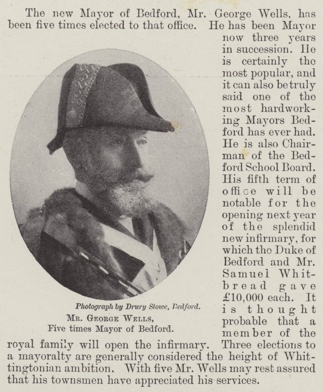 Mr George Wells, fem ganger ordfører i Bedford av English Photographer