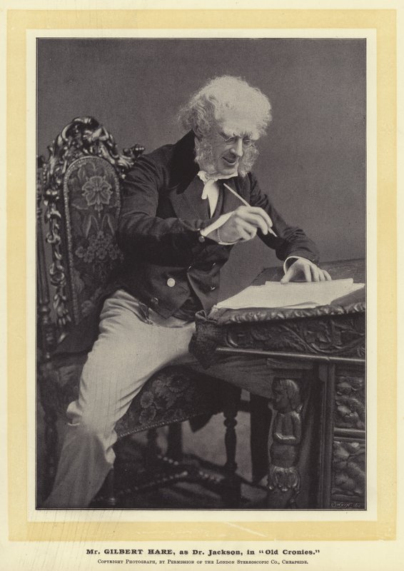 Mr Gilbert Hare, som Dr Jackson, i Old Cronies av English Photographer