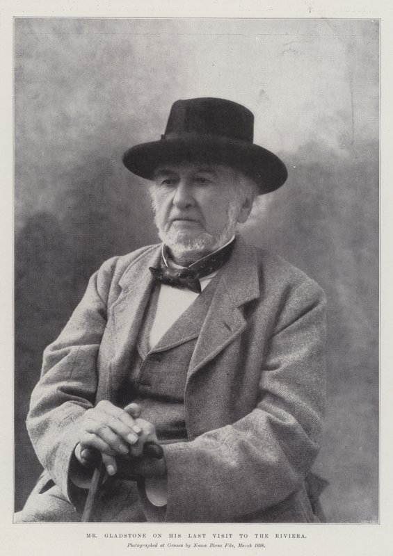 Mr Gladstone på sitt siste besøk til rivieraen av English Photographer
