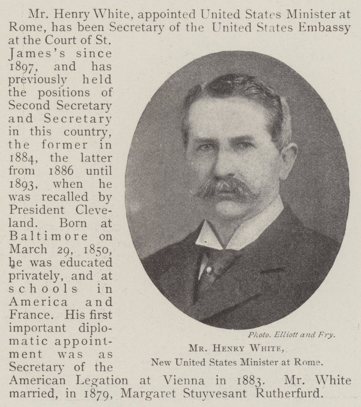 Henry White, USAs nye minister i Roma av English Photographer