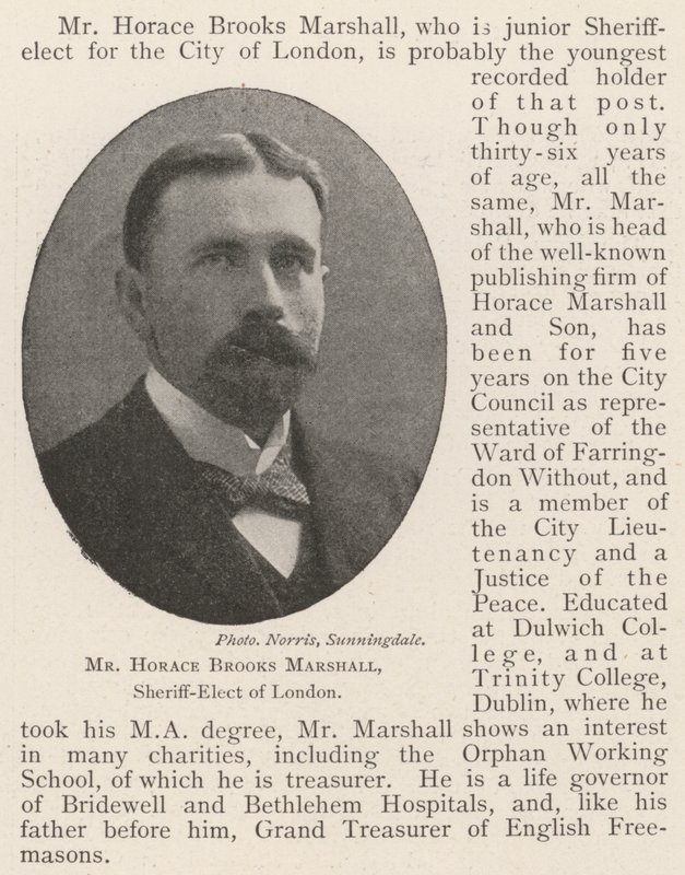 Mr Horace Brooks Marshall, Sheriff-Elect i London av English Photographer