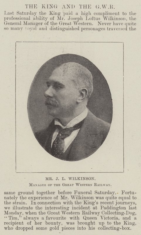 Mr J L Wilkinson, sjef for Great Western Railway av English Photographer