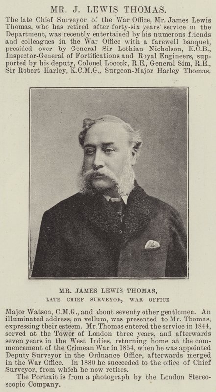 Mr James Lewis Thomas, avdøde sjefsmåler, krigskontoret av English Photographer