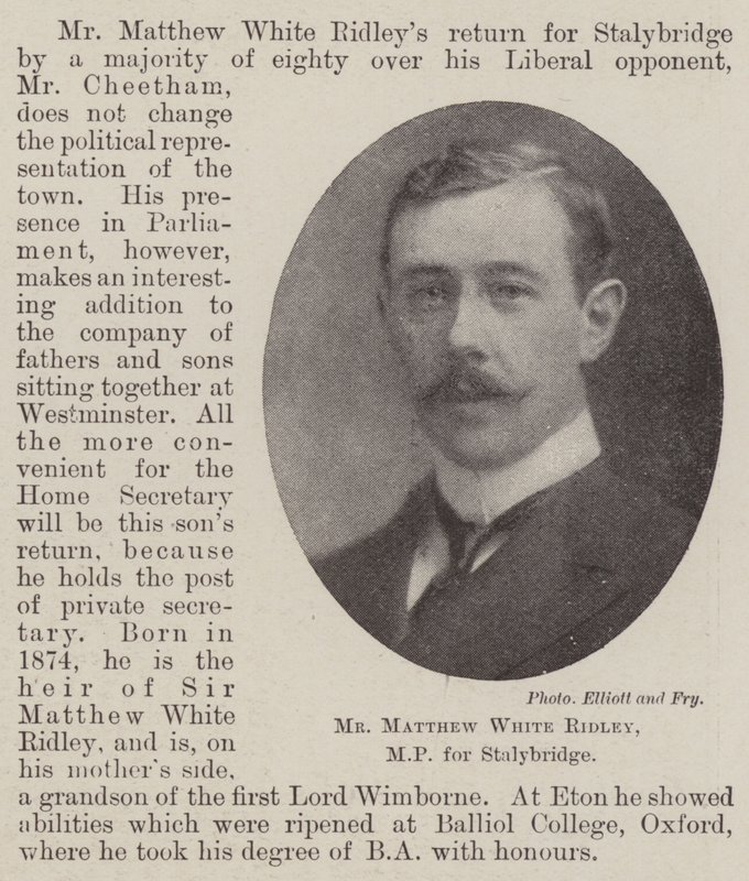 Matthew White Ridley, MP for Stalybridge av English Photographer