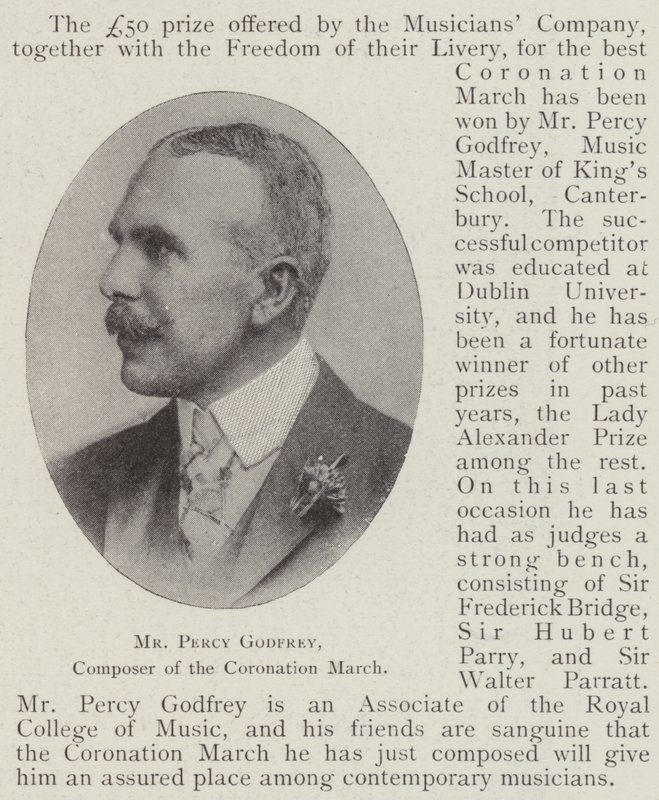 Mr Percy Godfrey, komponist av Coronation March av English Photographer