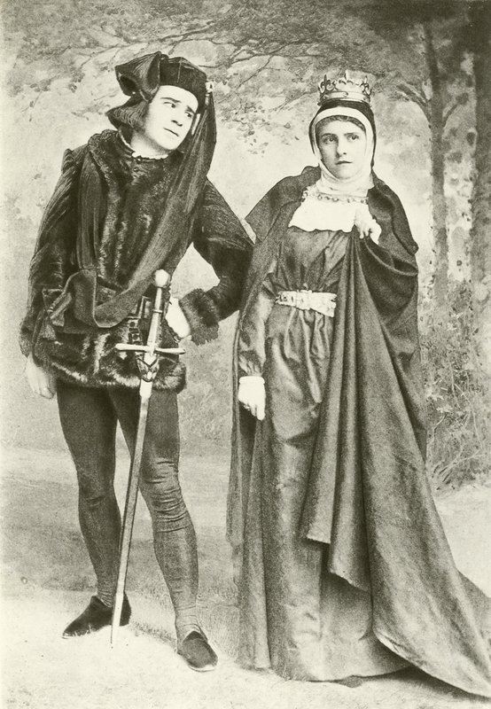 Mr R Manseld og frøken B Cameron som Richard III og Lady Anne (gravyr) av English Photographer