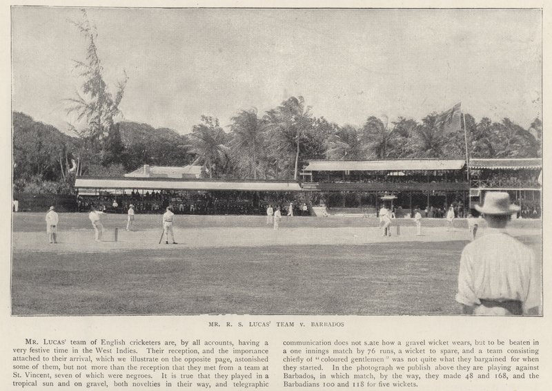 Mr RS Lucass Team vs Barbados, cricket av English Photographer