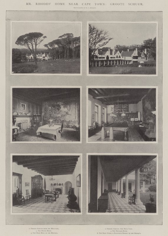 Mr Rhodes Home nær Cape Town, Groote Schuur av English Photographer