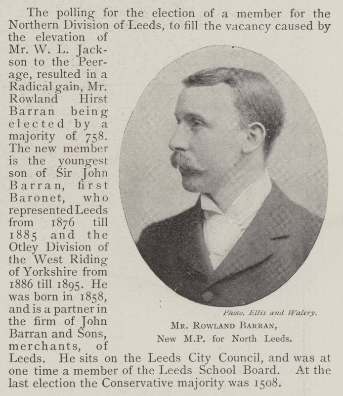 Mr Rowland Barran, ny MP for North Leeds av English Photographer