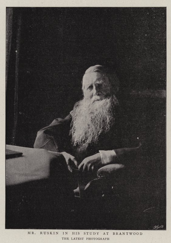 Mr Ruskin i hans studie ved Brantwood av English Photographer