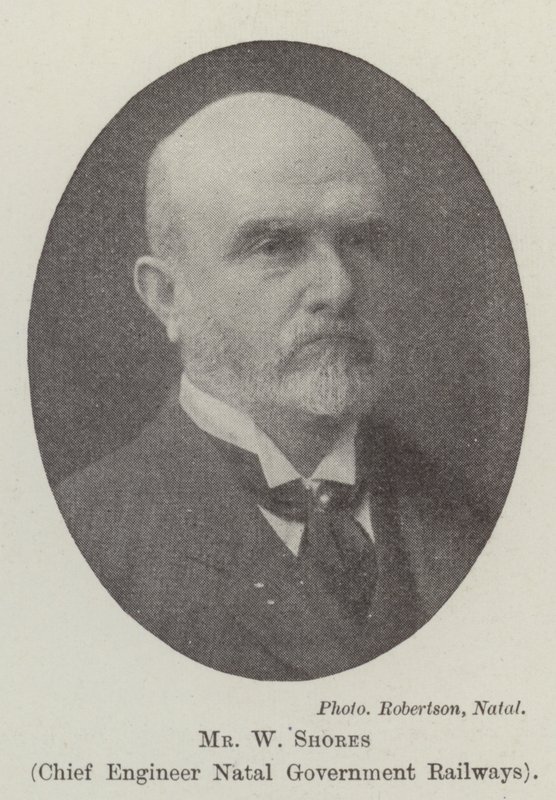Mr W Shores, sjefingeniør Natal Government Railways av English Photographer