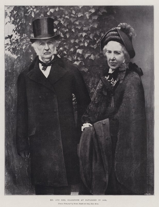 Herr og fru Gladstone på Hawarden i 1895 av English Photographer