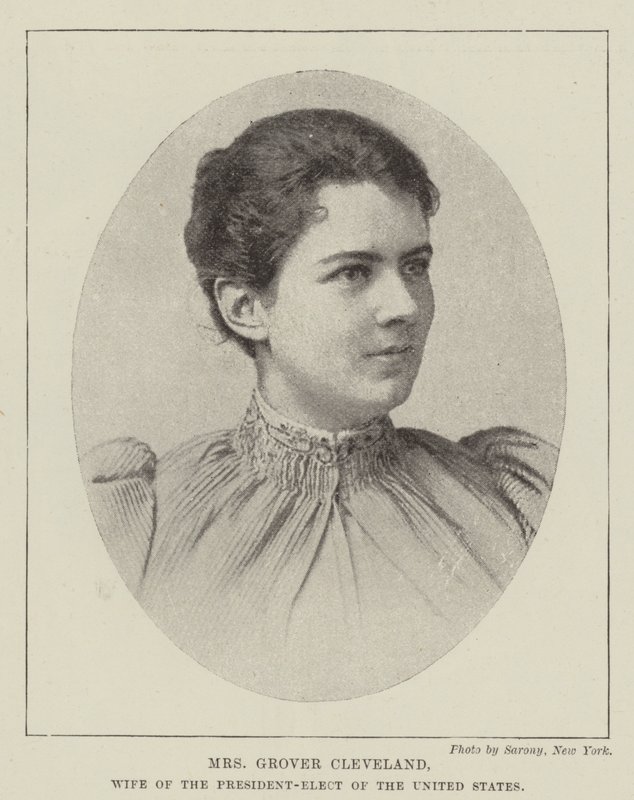 Fru Grover Cleveland, kone til den valgte presidenten i USA av English Photographer