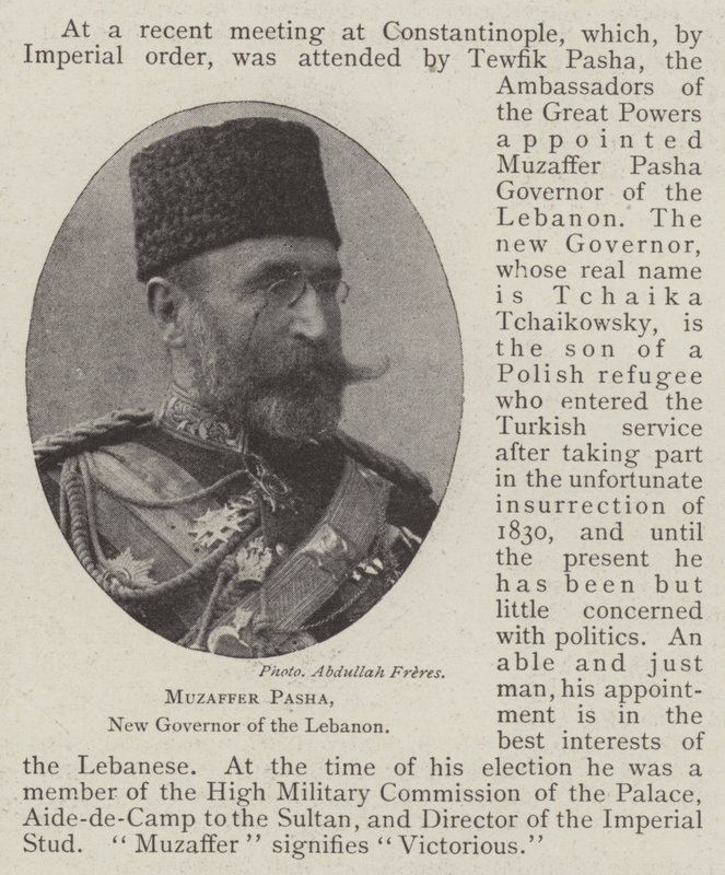 Muzaffer Pasha, ny guvernør i Libanon av English Photographer