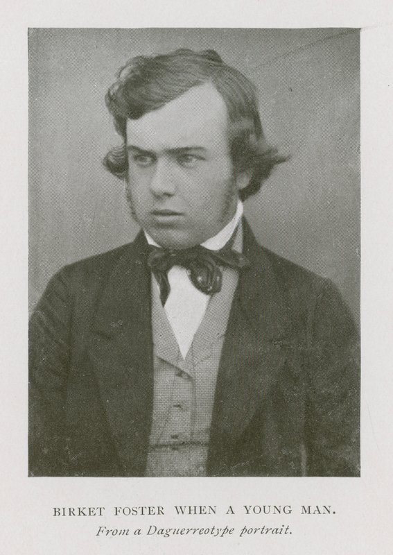 Myles Birket Foster, engelsk kunstner, som ung mann (s/hv-bilde) av English Photographer