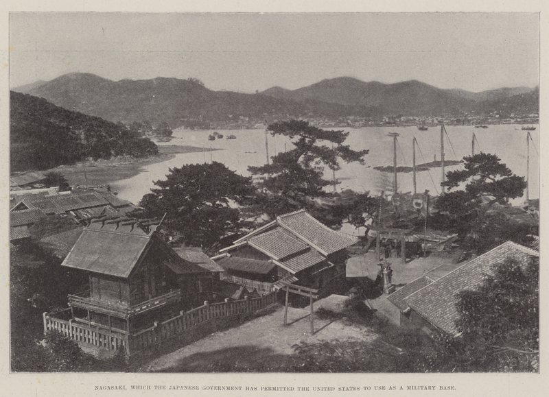 Nagasaki, som den japanske regjeringen har tillatt USA å bruke som en militærbase av English Photographer