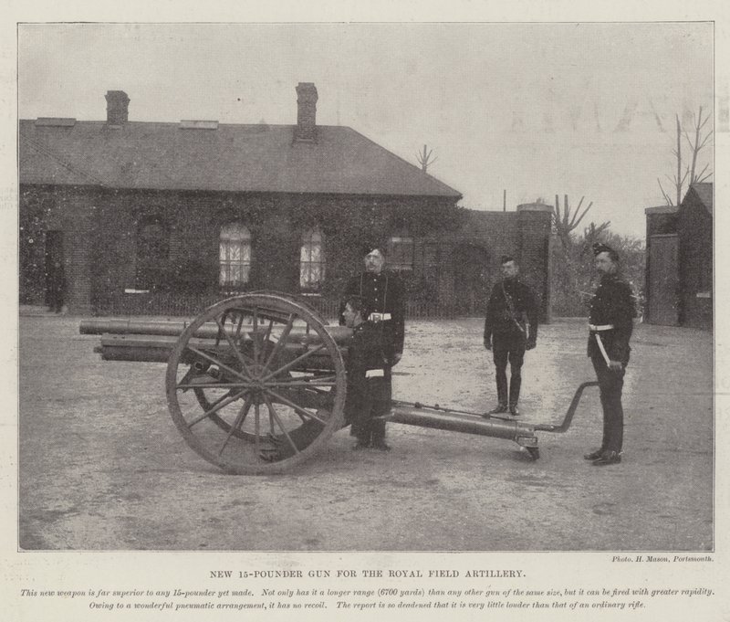 Ny 15-pundspistol for Royal Field Artillery av English Photographer