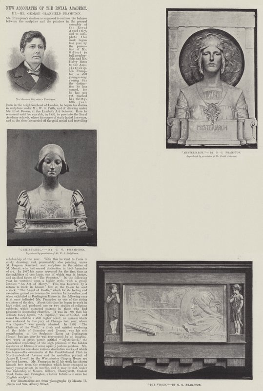 Nye medarbeidere ved Royal Academy, George Glanfield Frampton av English Photographer