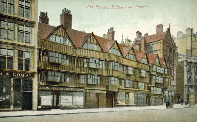 Gamle hus, Holborn (fargebilde) av English Photographer