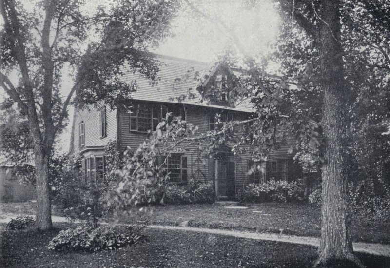 Old Manse, Salem, Massachusetts, Nathaniel Hawthornes hjem (s/hvitt bilde) av English Photographer