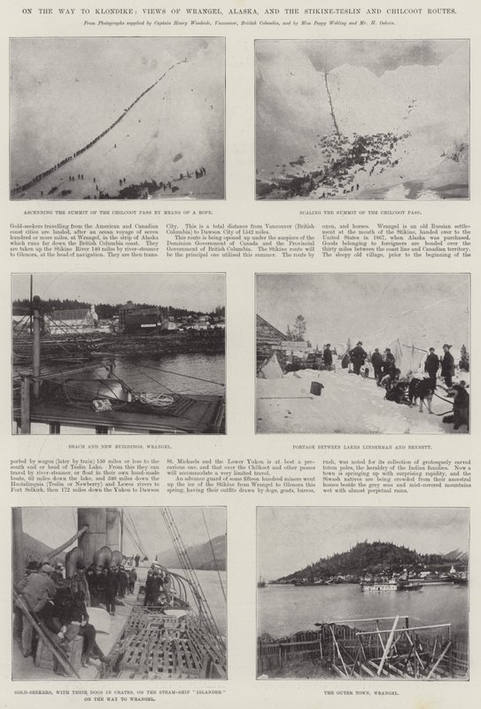 På vei til Klondike, utsikt over Wrangell, Alaska, og Stikine-Teslin og Chilkoot-rutene av English Photographer