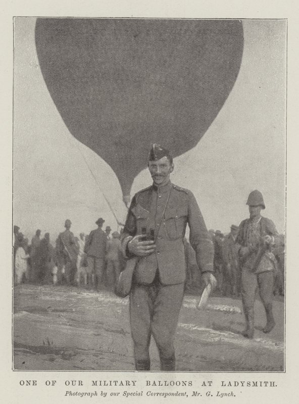 En av våre militære ballonger på Ladysmith av English Photographer