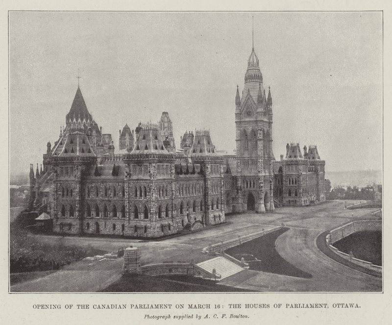 Åpning av det kanadiske parlamentet 16. mars, Houses of Parliament, Ottawa av English Photographer