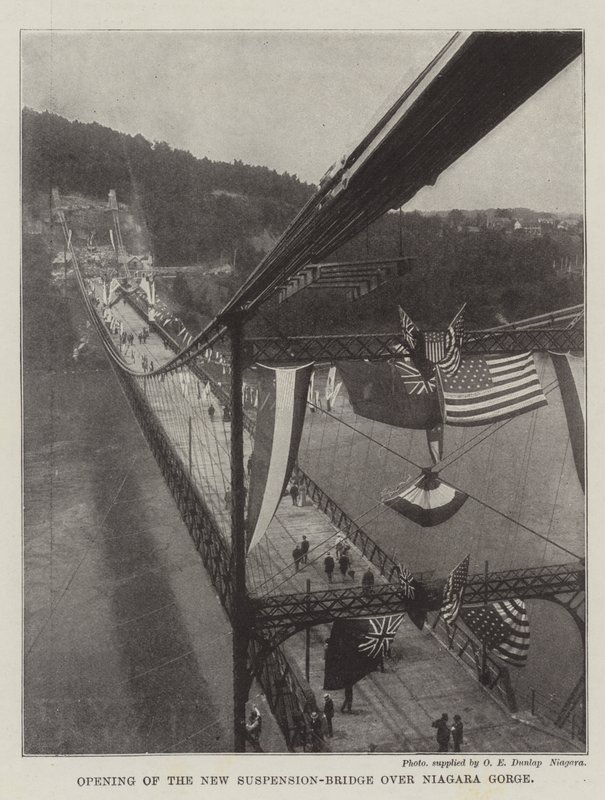 Åpning av den nye hengebroen over Niagara Gorge av English Photographer