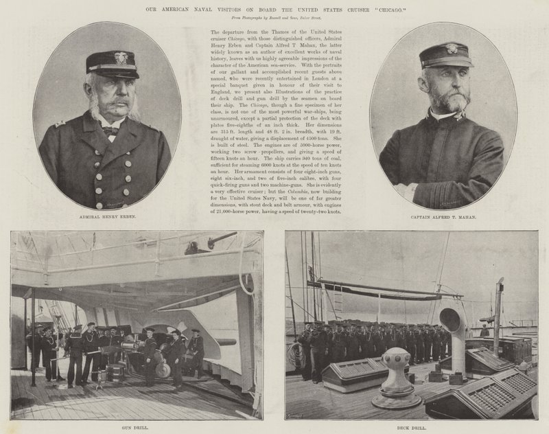 Våre amerikanske marinebesøkende om bord på United States Cruiser Chicago av English Photographer