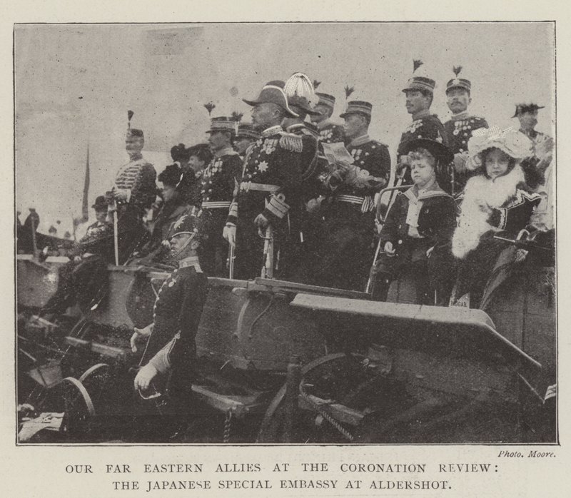 Våre allierte fra Fjernøsten ved Coronation Review, den japanske spesialambassaden i Aldershot av English Photographer