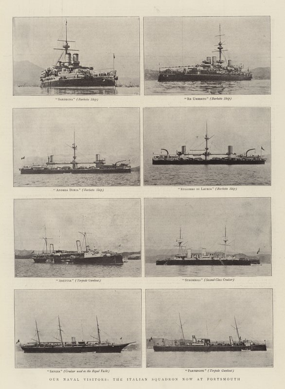 Våre marinebesøkende, den italienske skvadronen nå i Portsmouth av English Photographer