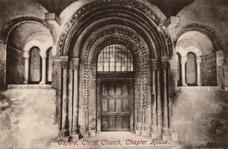 Oxford, Christ Church, Chapter House (s/hvitt bilde) av English Photographer